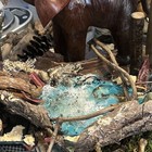  Wooden Elephant Statue Figurine  Raised Trunk With Water Feature  Home Decor