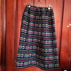 Vintage Colorful Mexican Knit Skirt Stretchy Waist 16-32