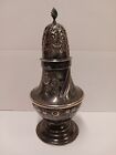 Vintage Silver Plated Sugar Shaker Muffineer With Flowers