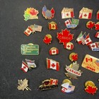 Vintage Canada Lapel Pin Lot 36pc Expo 86 Alberta Maple Leaf Canadian Souvenir