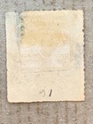 Luxembourg 16   1871 Coat Of Arms Stamp   Used   Rouletted   Faults
