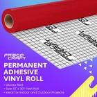 Frisco Crafts Glossy Red Permanent Vinyl - 12  X 30 Feet - Durable Self Adhes   