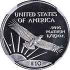 1997-w Platinum American Eagle  10 Ngc Pf69 Ultra Cameo Brown Label - Stock