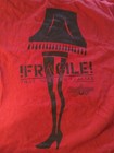 A Christmas Story Fragile Leg Lamp Red T-shirt Sz Mens Medium Holiday Movie