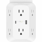 Belkin 6-outlet Wall Surge Protector With Usb-a And Usb-c Port  White