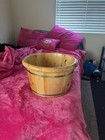 Wooden Foot Bath Tub Brown With Massage Roller For Feet Relaxation Spa Soak