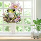 Bowetile Frog Diamond Art Hanging Kits For 6 3 X 6 7 X 0 2 Inches  Frog 