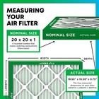20x20x1 Air Filter Merv 8 Dust Defense  4-pack   Pleated Hvac Ac Furnace