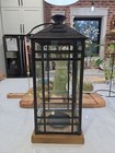 Bronze Style Metal Lantern Glass Door For Candle Outdoor Or Indoor Light 