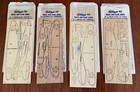 Vintage Original 40 s Kellogg s Pep Wood Model War Plane Cereal Premiums 4pc Lot