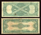 Set 1923 Red Seal  1 Dollar Horseblanket Note And 1917  1 Legal Tender Note