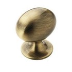 20 Antique Brass Knobs Pulls Handles Kitchen Cabinet  Hardware Football Oval 
