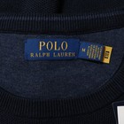 Polo Ralph Lauren Cotton Sweater Men M Dark Blue Textured Crewneck  130 Nwt