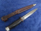 Vintage British Fairbairn Sykes Style Knife Dagger And Sheath Made In Solingen