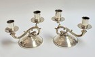 Pair Of Fisher Sterling Silver 358 Weighted Candletick Holders Candelabras