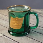 Collectible United Air Lines Clear Teal Blue Executive Coffee Mug Clean