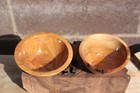 Pair Of Small  Cherry Wood  Wooden  Lathe Turned  Hand Made Bowls  Bowl  Cherry