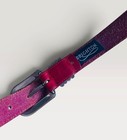 Vintage Brighton Red Leather Western Belt Silver Gold Heart Buckle Size S 23112