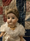 11 Inch Recknagel Bisque Sockethead Doll W  Sleepy Blue Eyes Dressed In Vintage