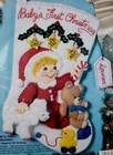 Bucilla Felt Applique Stocking Kit-baby   s First Christmas-wool Yarn Personalize