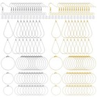 Earring Making Kit With 700pcs Gold silver Plated Earring Hooks Beading Hoop