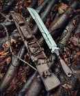 Ubr Custom Handmade High Carbon Steel Camping Machete With Leather Sheath