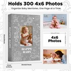 Baby Photo Album 4x6 300 Pockets With Memo Area  Photo Stickers   Hand And Fo   