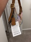 Coach Hamptons Hobo Bag In Rainbow Crystal Signature Jacquard - Ccx16 - Nwot 