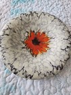 Vtg Rosenthal Keramik Handpainted Bowl 9 5  Germany Poppy Orange