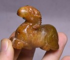 4cm Chinese Hongshan Culture Old Jade Carve Sheep Goat Animal Amulet Pendant
