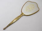 Vintage Hand Held Vanity Mirror 14 1 2  Victorian Filigree W  Bird   Flower Back