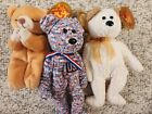 Lot Of 17 Ty Beanie Babies Baby Bears Tags Rare Princess Curly Usa Hope Plush