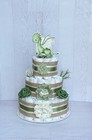 3 Tier  Dragon Diaper Cake Baby Shower