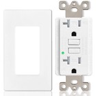 20amp Gfci Outlet Tamper Resistant Receptacle Wallplate White Etl Listed Outdoor