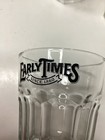 Early Times Kentucky Straight Bourbon Whiskey Glasses X3 Black Logo Vintage