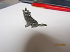 1 25  Pewter Wolfe coyote Metal Figurine  Marked