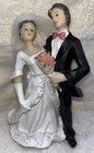 Vintage Wedding Cake Topper Greenbrier Bride   Groom Approx 6    Tall
