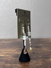 Barse Sterling Silver Amazonite   Pearl Multi-bead Crystal Teardrop Earrings