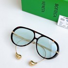 Bottega Veneta Bv1273 Women s Sunglasses  Tortoiseshell Frame Blue Lens Oversize