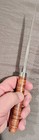 Vintage Jw Custom Knife  Hand Forged  Stout Tanto Style Blade  Maple Handle 