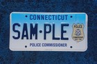 Connecticut Police Commissioner Sample License Plate