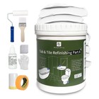 16oz White Ceramic Tub And Tile Paint Refinishing Kit Bathtub Bathroom Wall Pain
