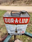 Vintage Dur-a-lub Motor Oil 2 Gallon Can Tin Garage Holiday Gas Station Sign