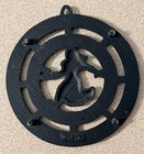 Vtg Cast Iron Metal Trivet I m Not A Fast Cook 5  Hanging Folk Art Antique
