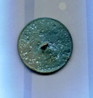 Large Vintage Metal Picture Button- Horses And Chariot - 1 1 4 Inch