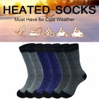 3 Pairs Mens Winter Heavy Duty Thermal Heated Warm Crew Boots Socks Size 9-13