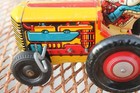    Vintage Marx Tin Lithiograph Wind Up Farm Tractor With Driver Clean    