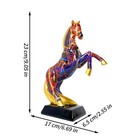 Horse Figurine Vibrant Multi-color Graffiti Standing Horse Resin Figurine Statue
