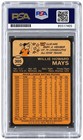 Willie Mays Signed 2001 Topps Archives  305 Mets Trading Card Psa dna Auto 7