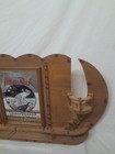 Vintage Large 1960s White Rock Fairy Moon Bar Mirror Alcohol Wooden Shelf Rare 